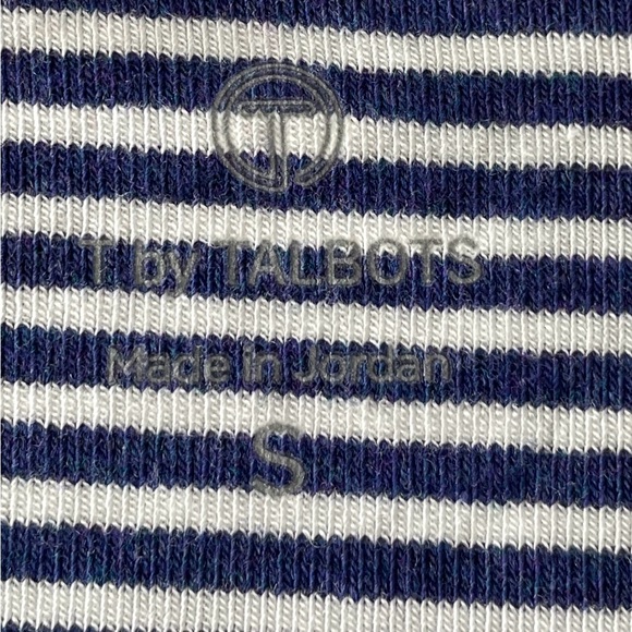 Talbot Shirt Blue White Stripe Size Small Classic Long Sleeve Crewneck Very Soft - Picture 3 of 4